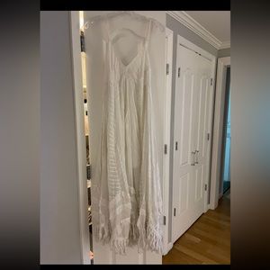 NWT Antica Sartoria white lace dress long sleeveless size Small